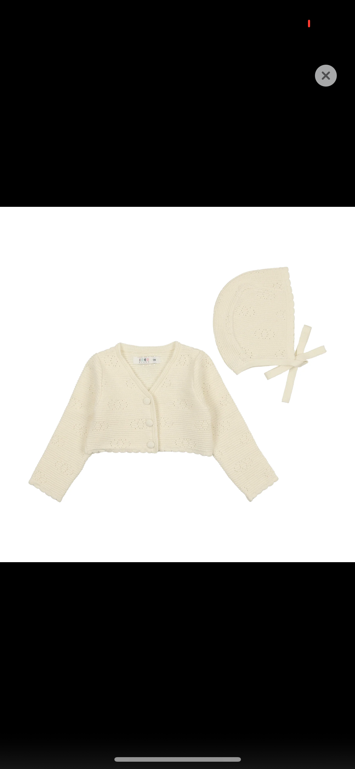 Coco Blanc Cardigan and Bonnet set worn once