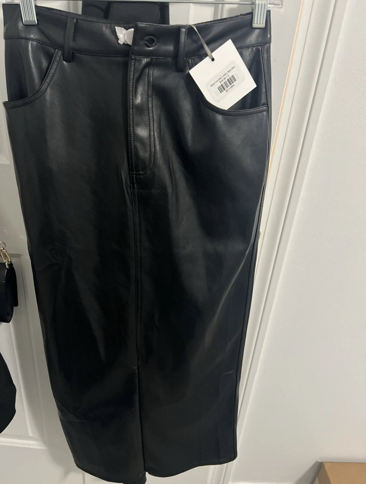 Women's Dress Blank Leather Midi Skirt size S $59