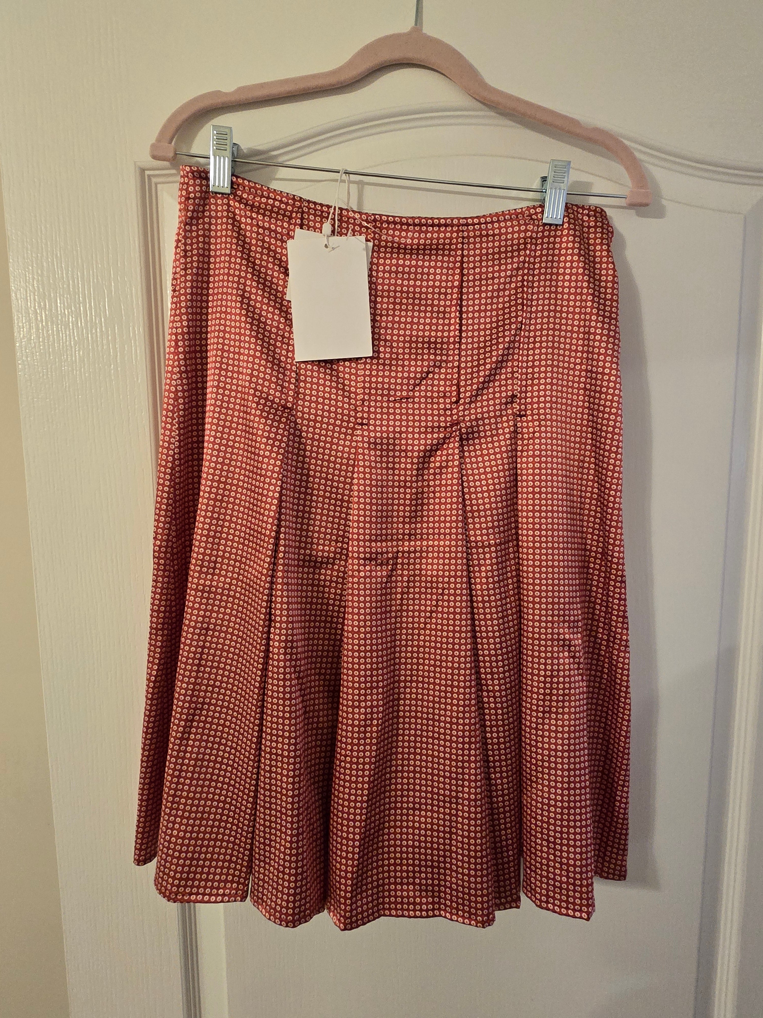 Marella Red checkered skirt