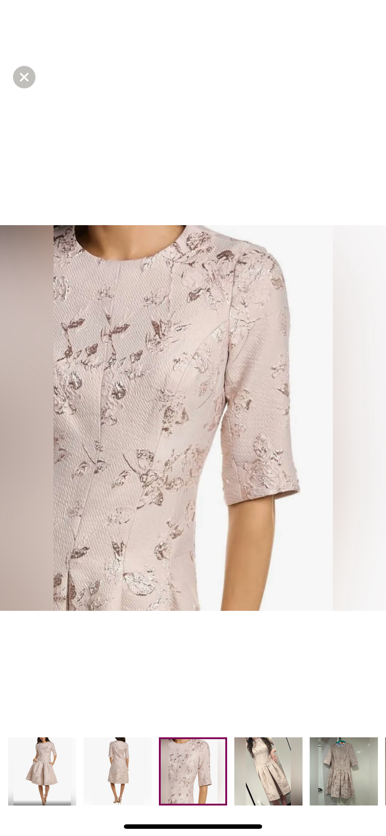 Teri Jon by Rickie Freeman Jacquard A-Line Dress