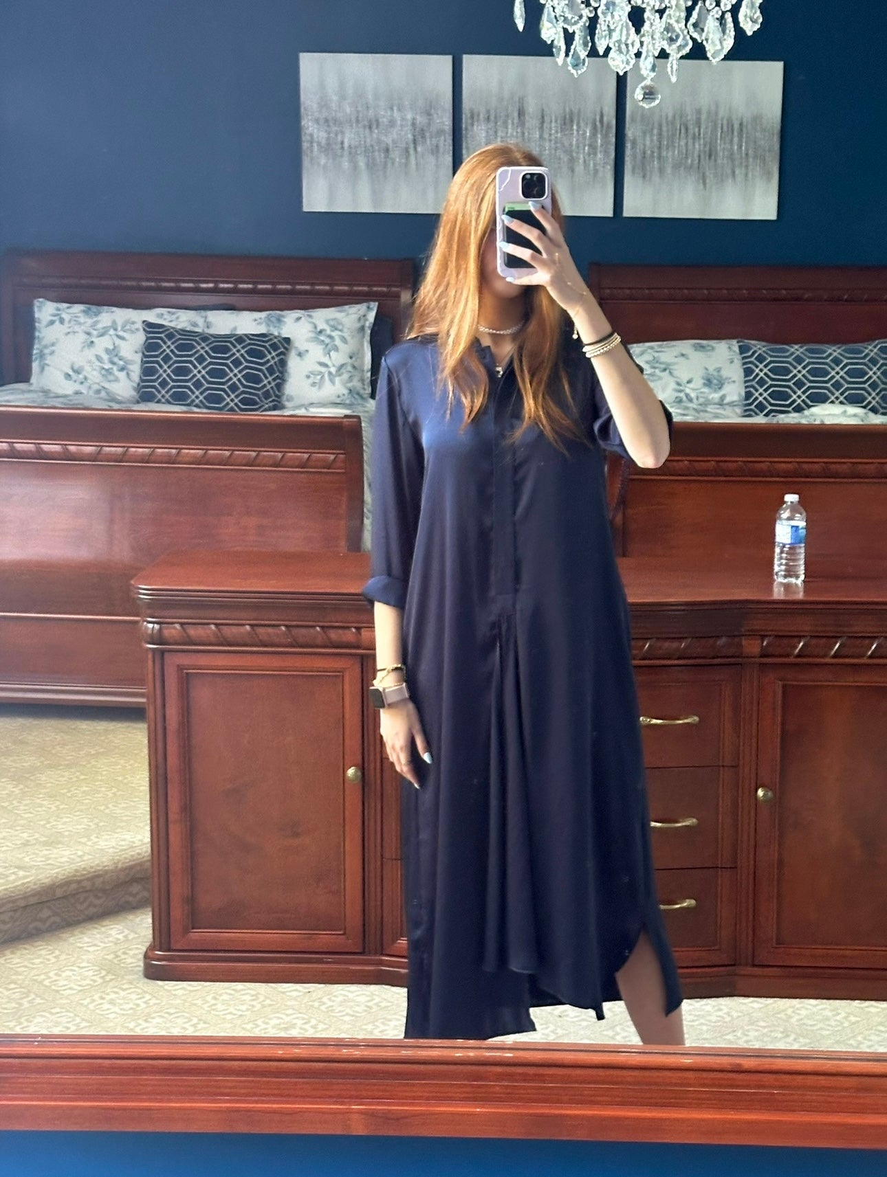 silk midi dress