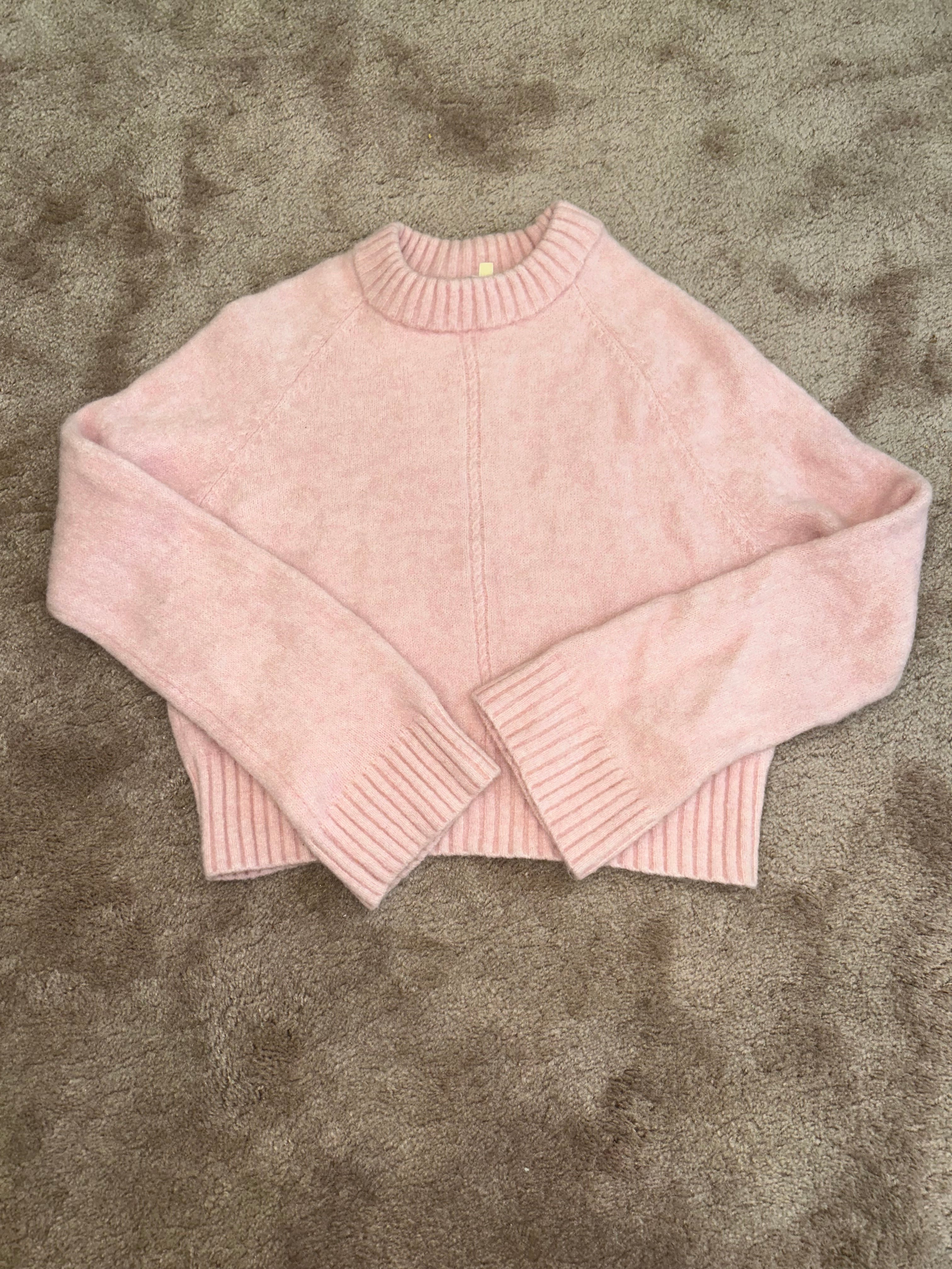 Sezane Light Pink Sama Jumper Alpaca Sweater