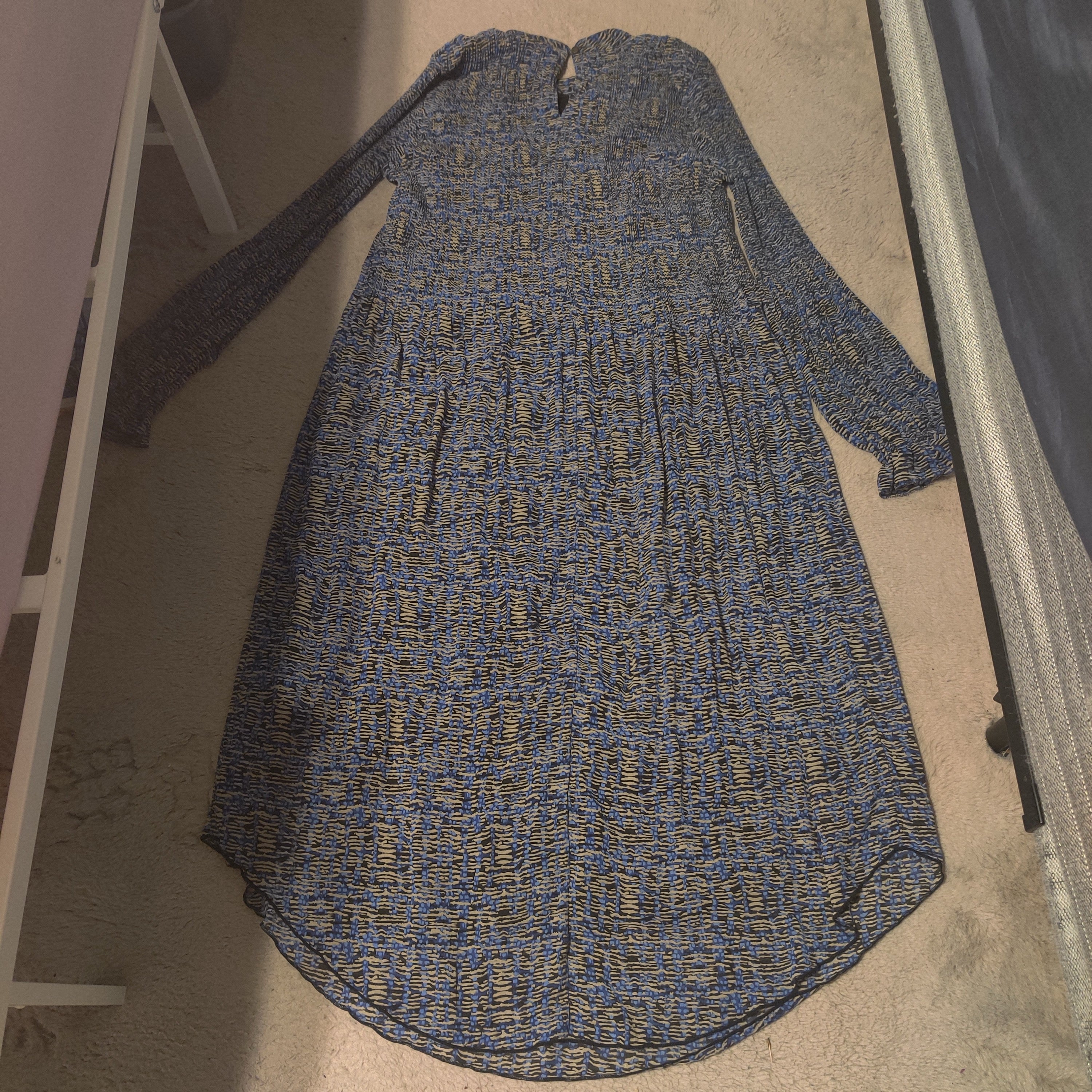 Anthropologie Maeve Shara Pleated Midi Dress Women Long Sleeve Small B –  Modest Resell