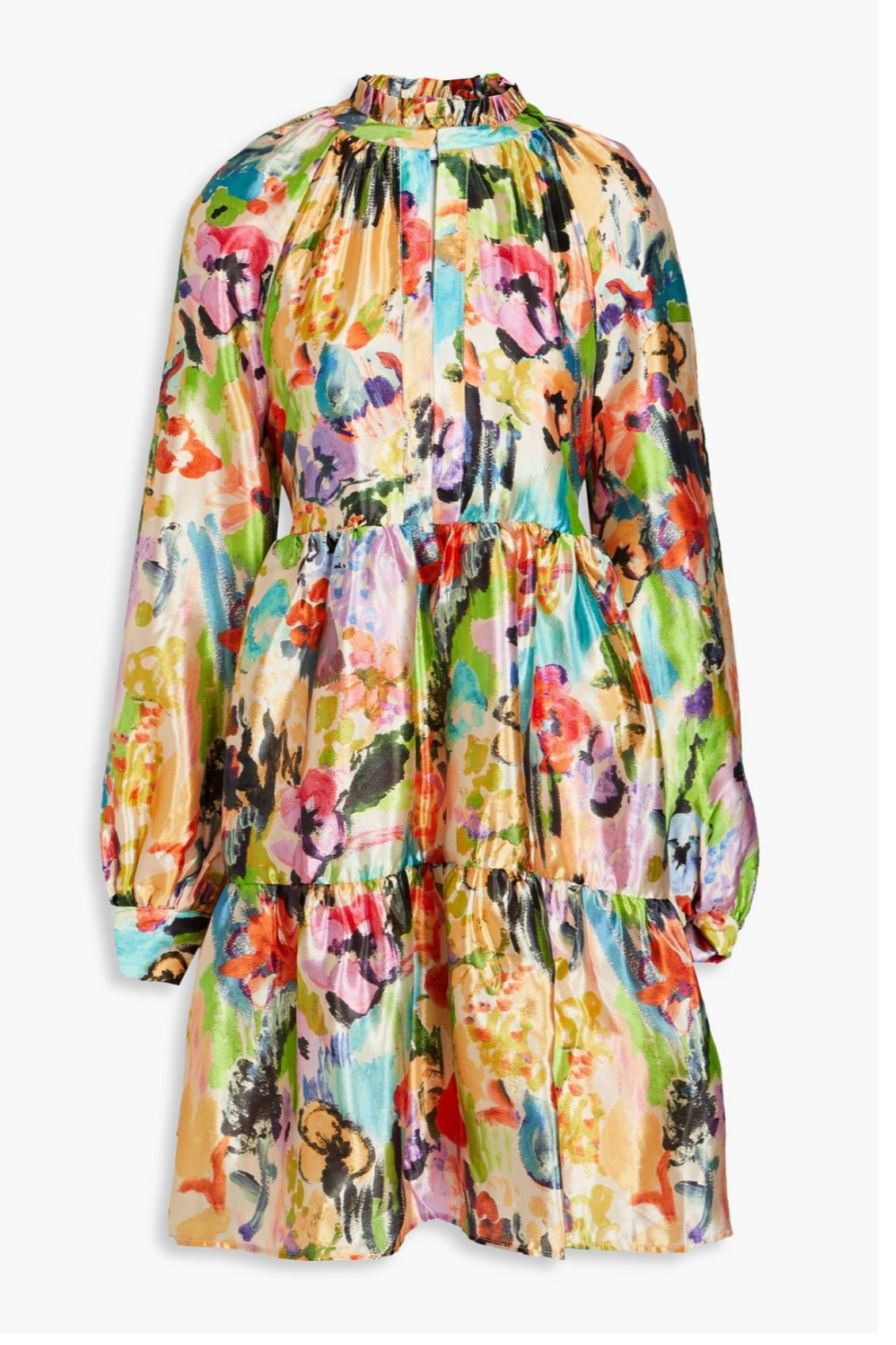 Stine Goya Jasmin floral lam’e dress