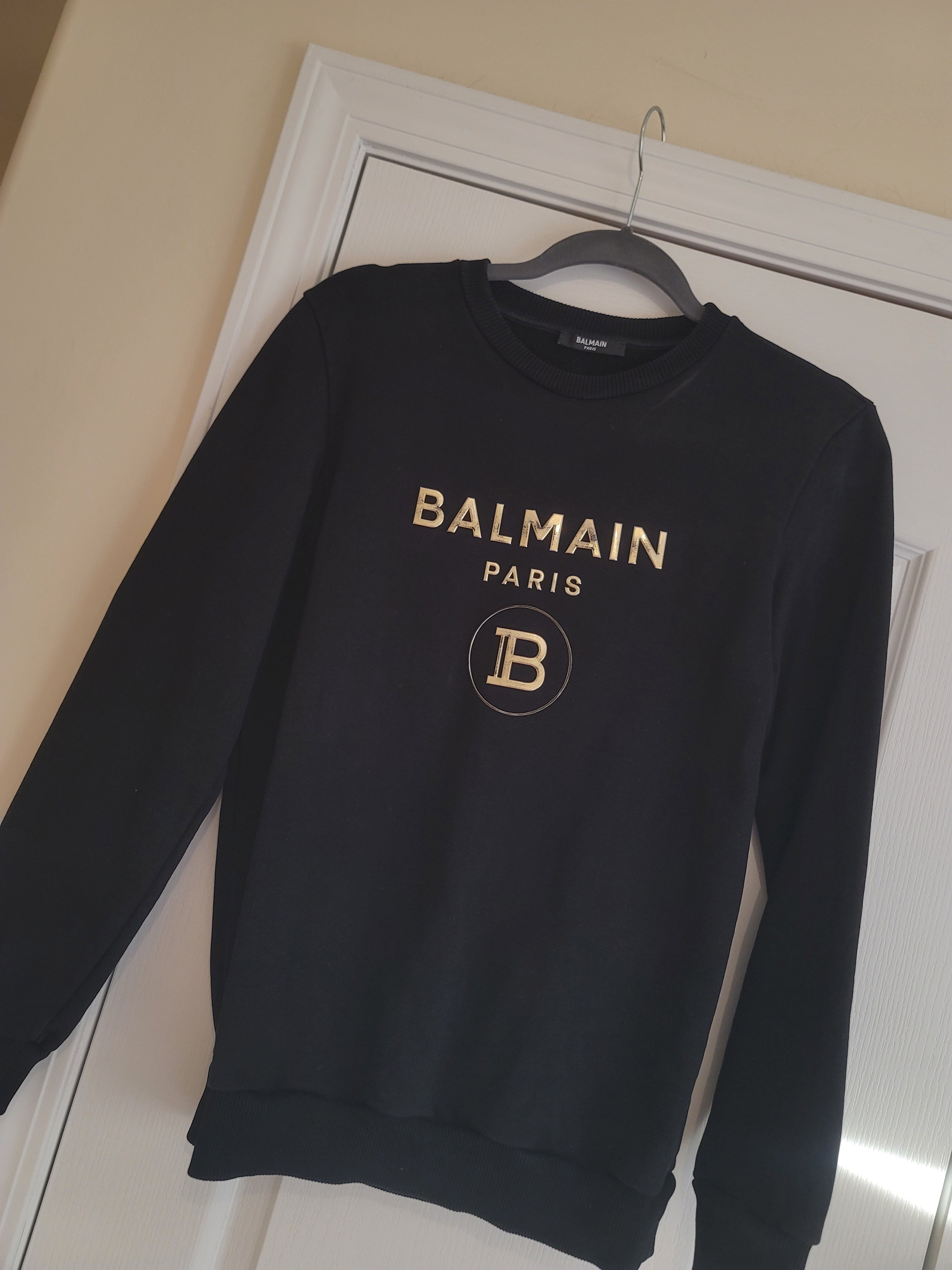 BALMAIN BLACK SWEATSHIRT