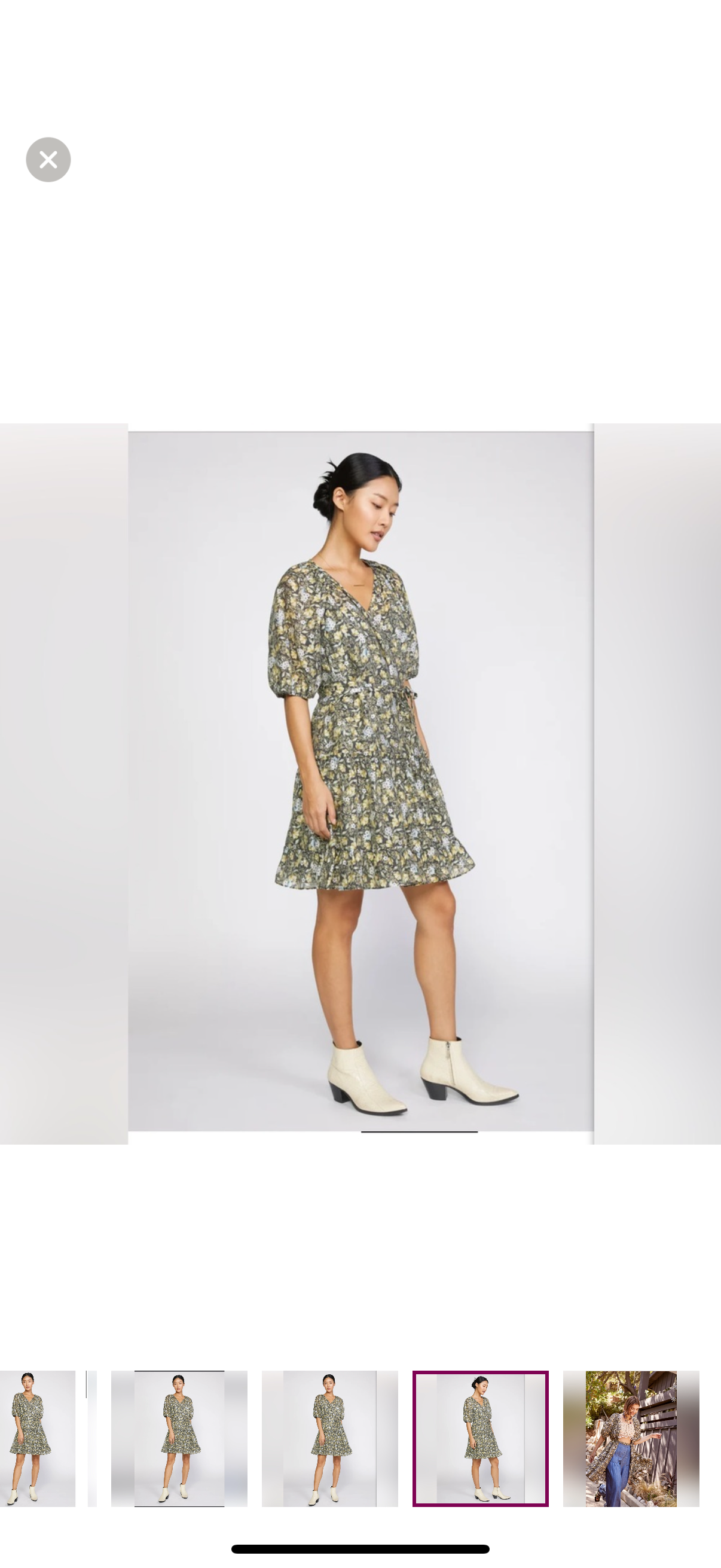 Current air baroque floral wrap dress NWT sz XS
