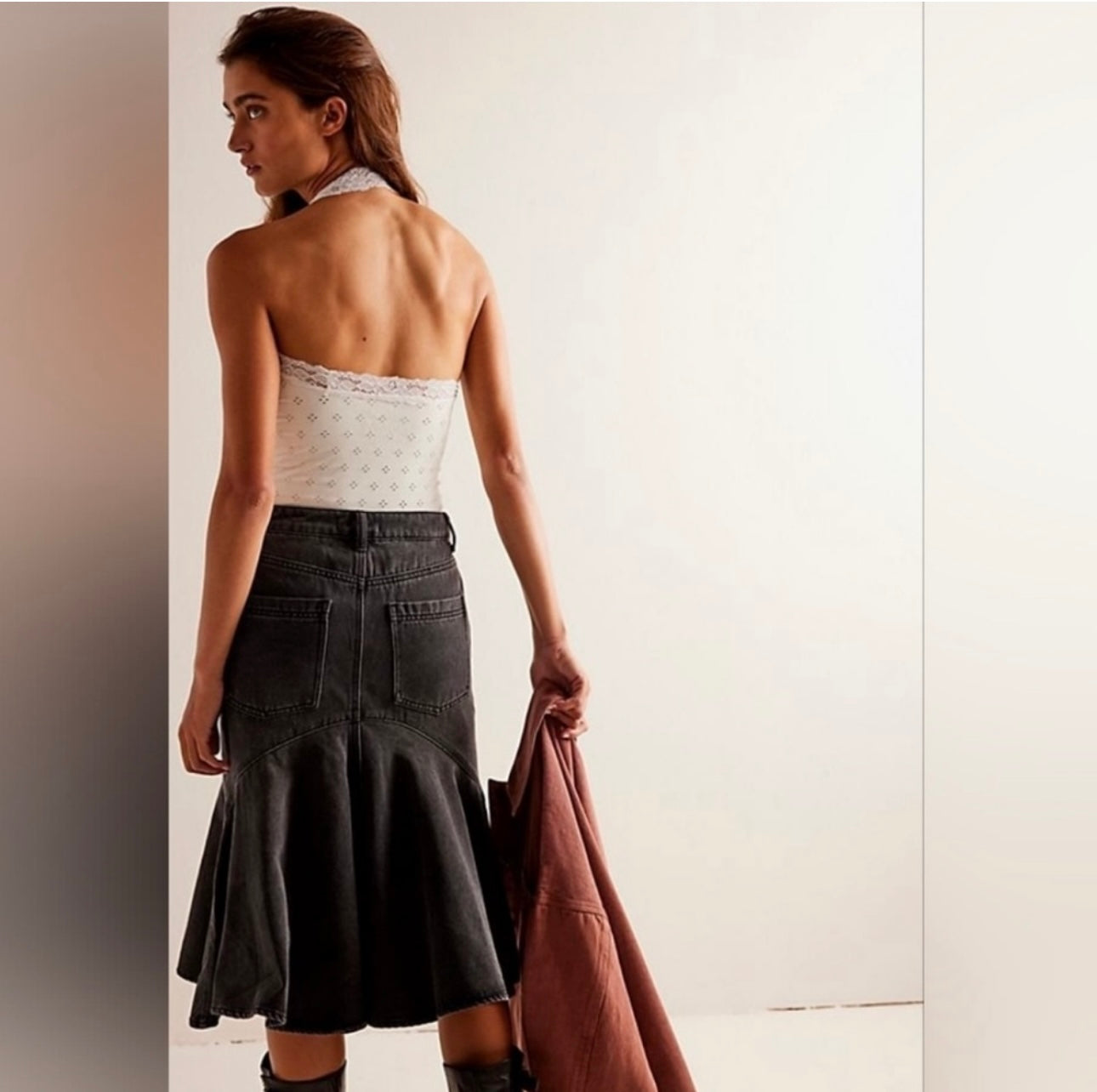 We the Free fishtail denim skirt