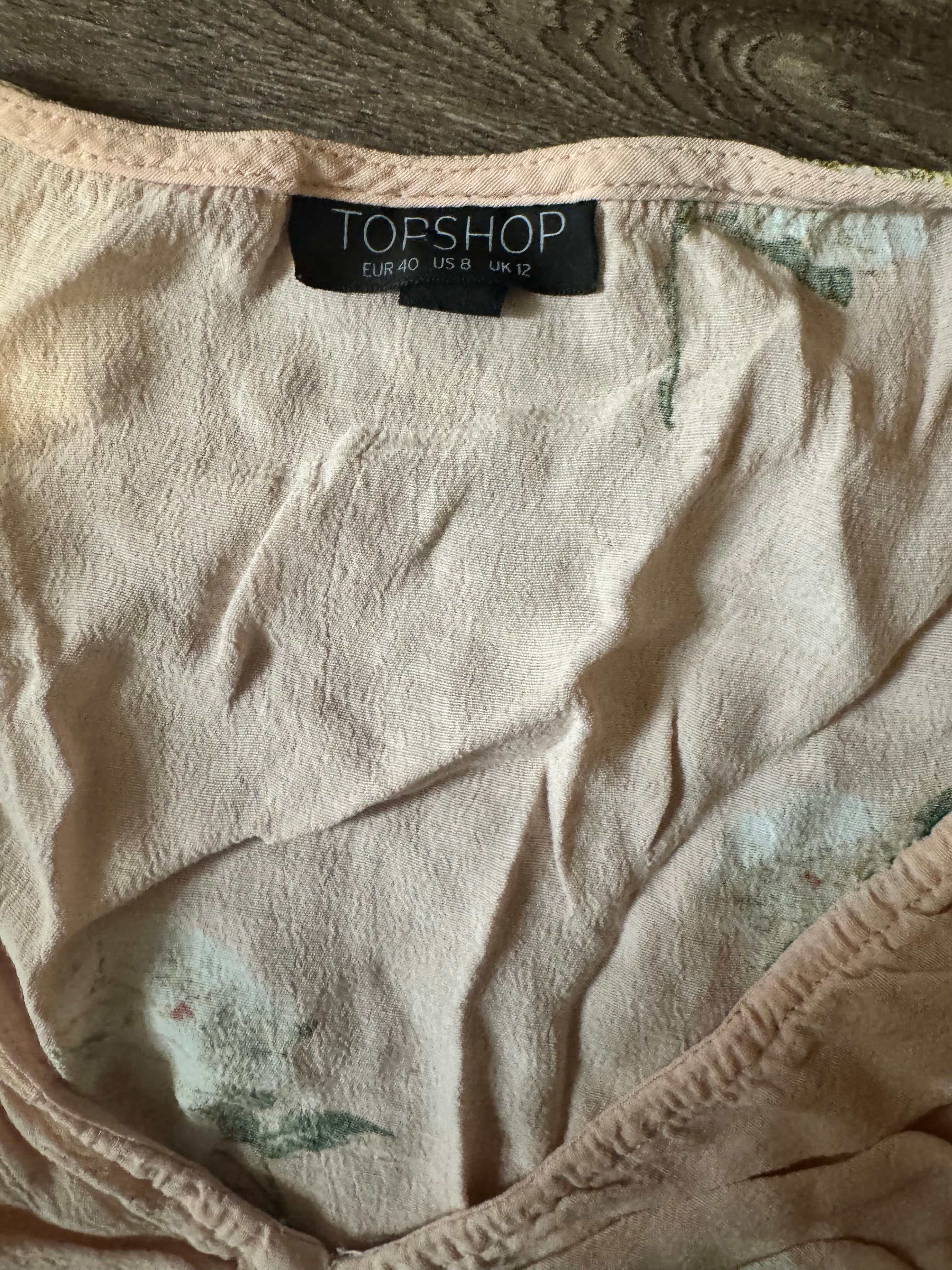TopShop Peach Floral Top (Long Sleeve)