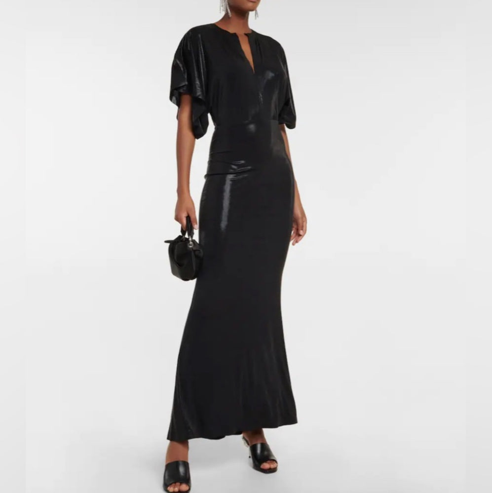 Norma Kamali Obie Fishtail Maxi Dress.