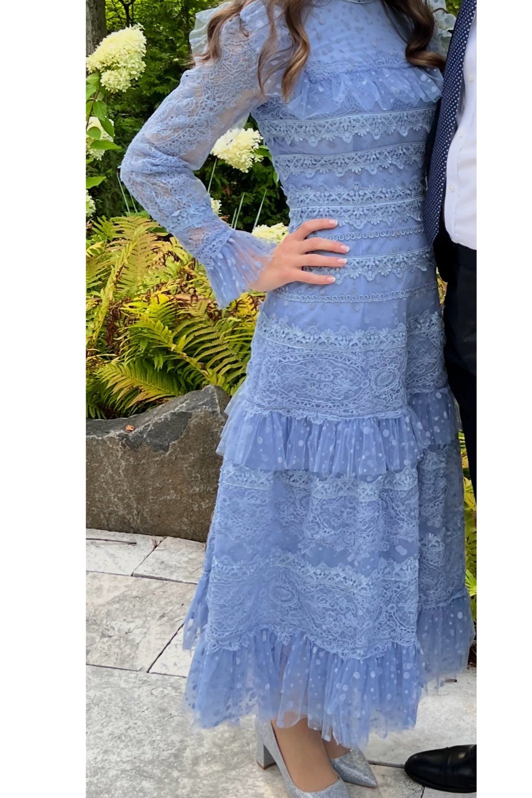 Miri Couture Blue/Purple lace dress