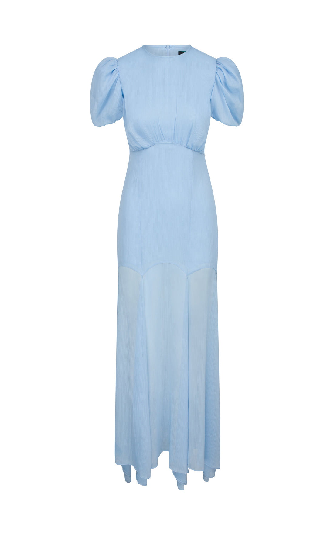 DE LA VALI AGUA MAXI DRESS IN LIGHT BLUE CRINKLE CHIFFON