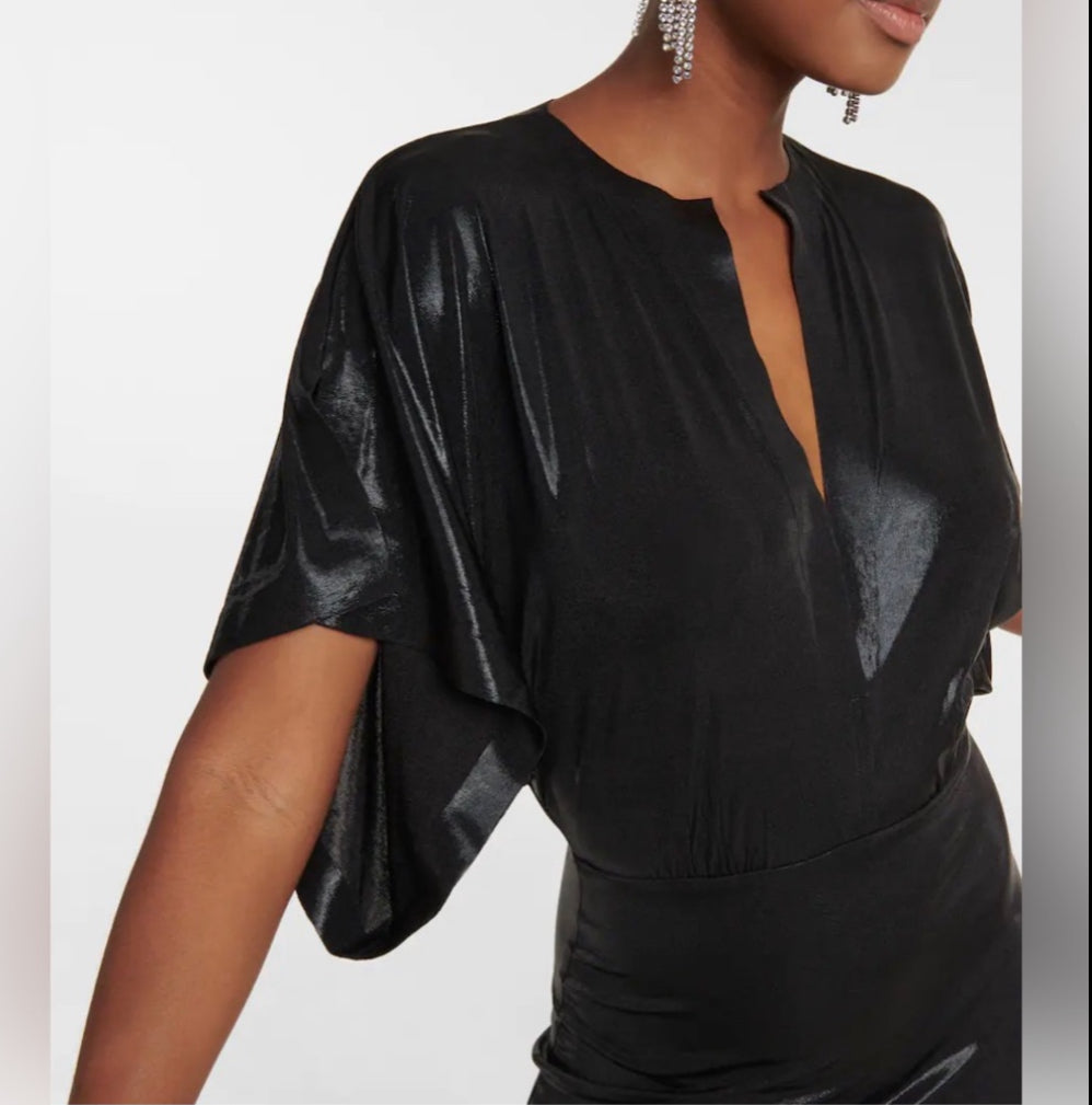Norma Kamali Obie Fishtail Maxi Dress.
