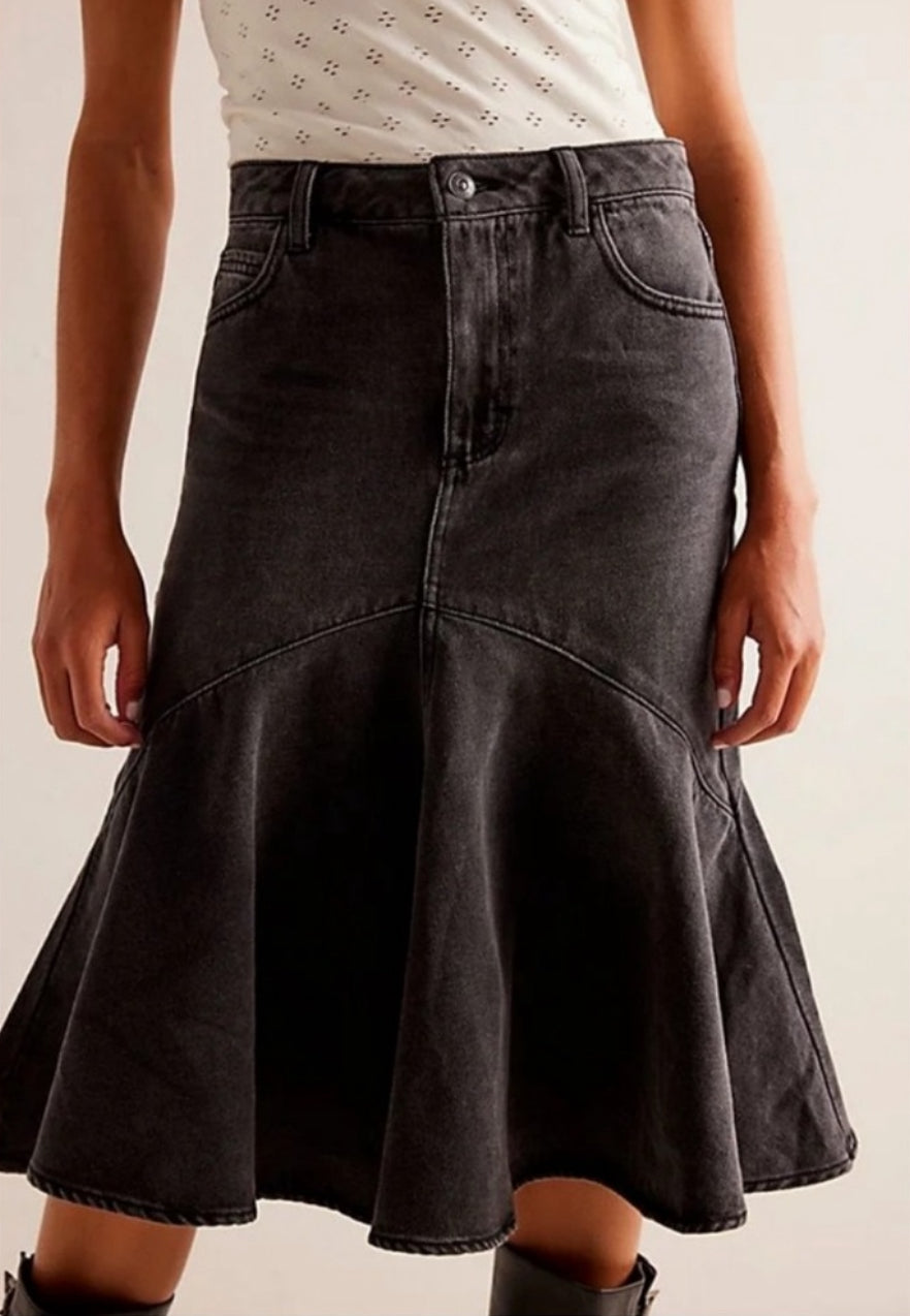 We the Free fishtail denim skirt