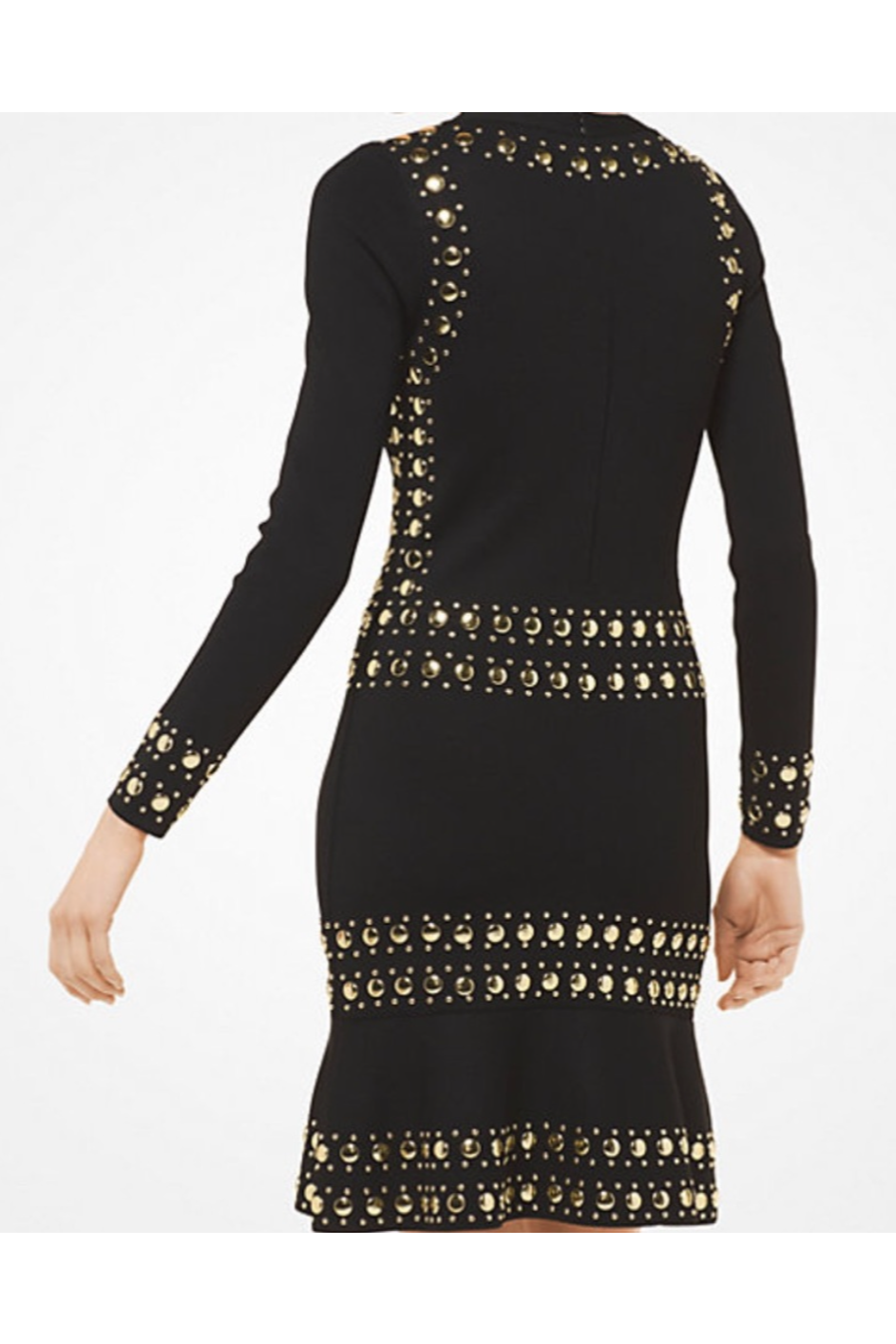 Michael Kors black gold studded dress xs