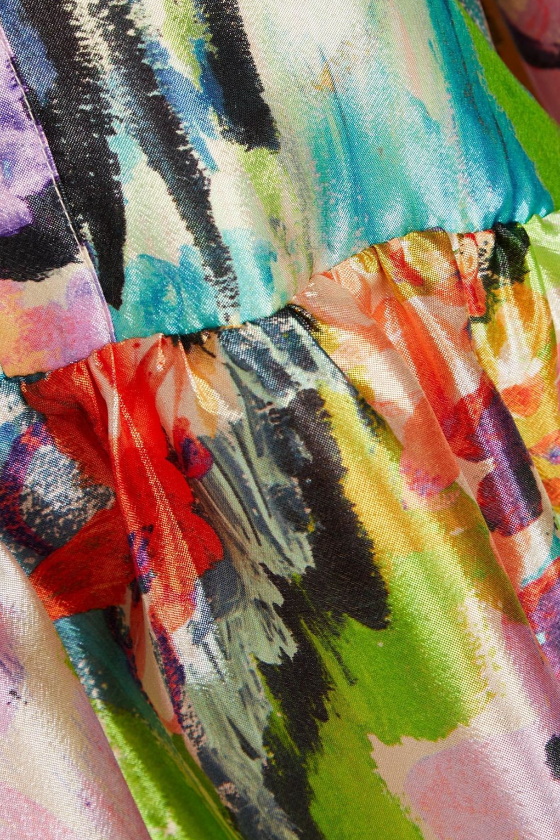 Stine Goya Jasmin floral lam’e dress