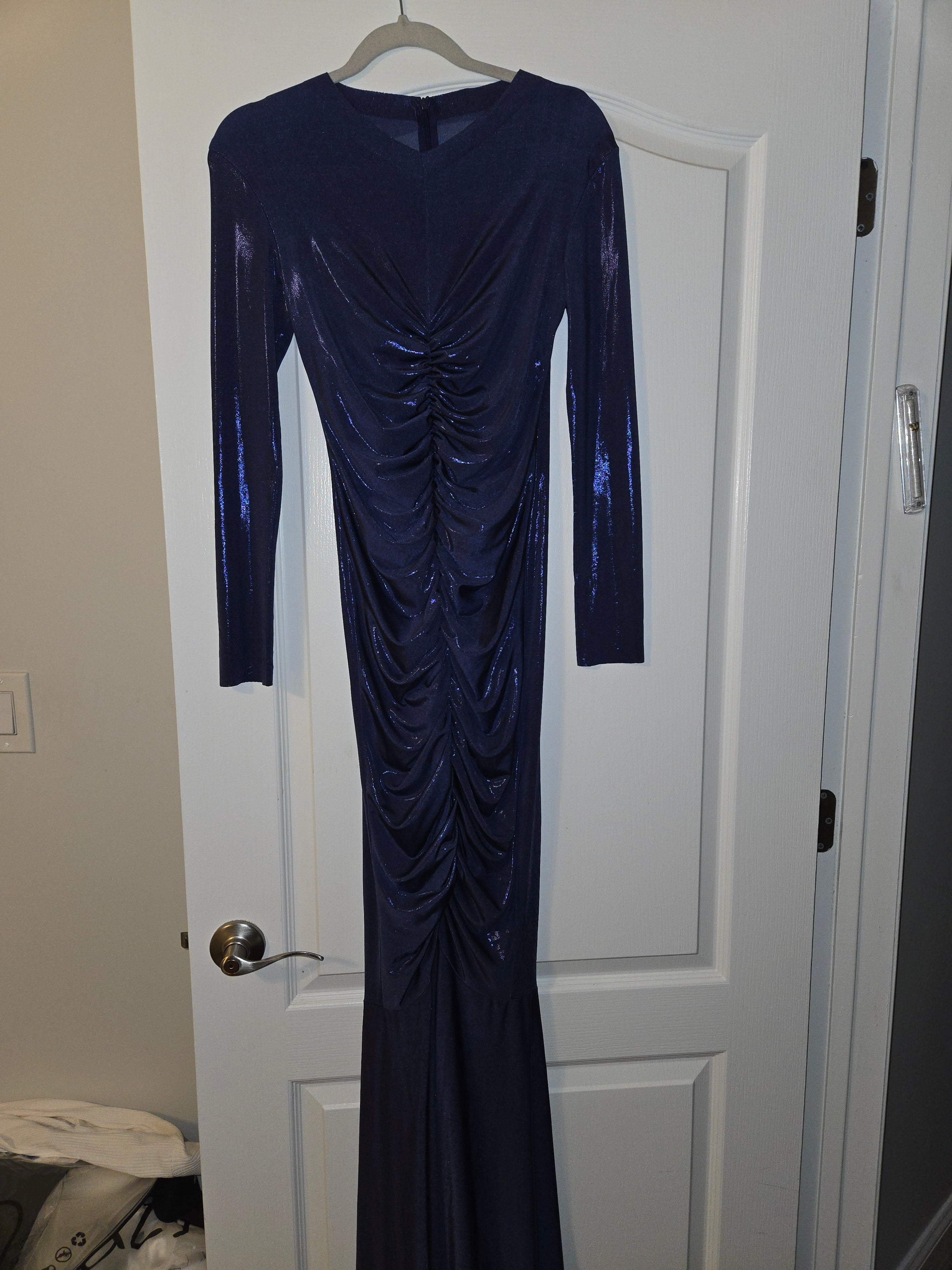 Norma Kamali Blue Mermaid Gown