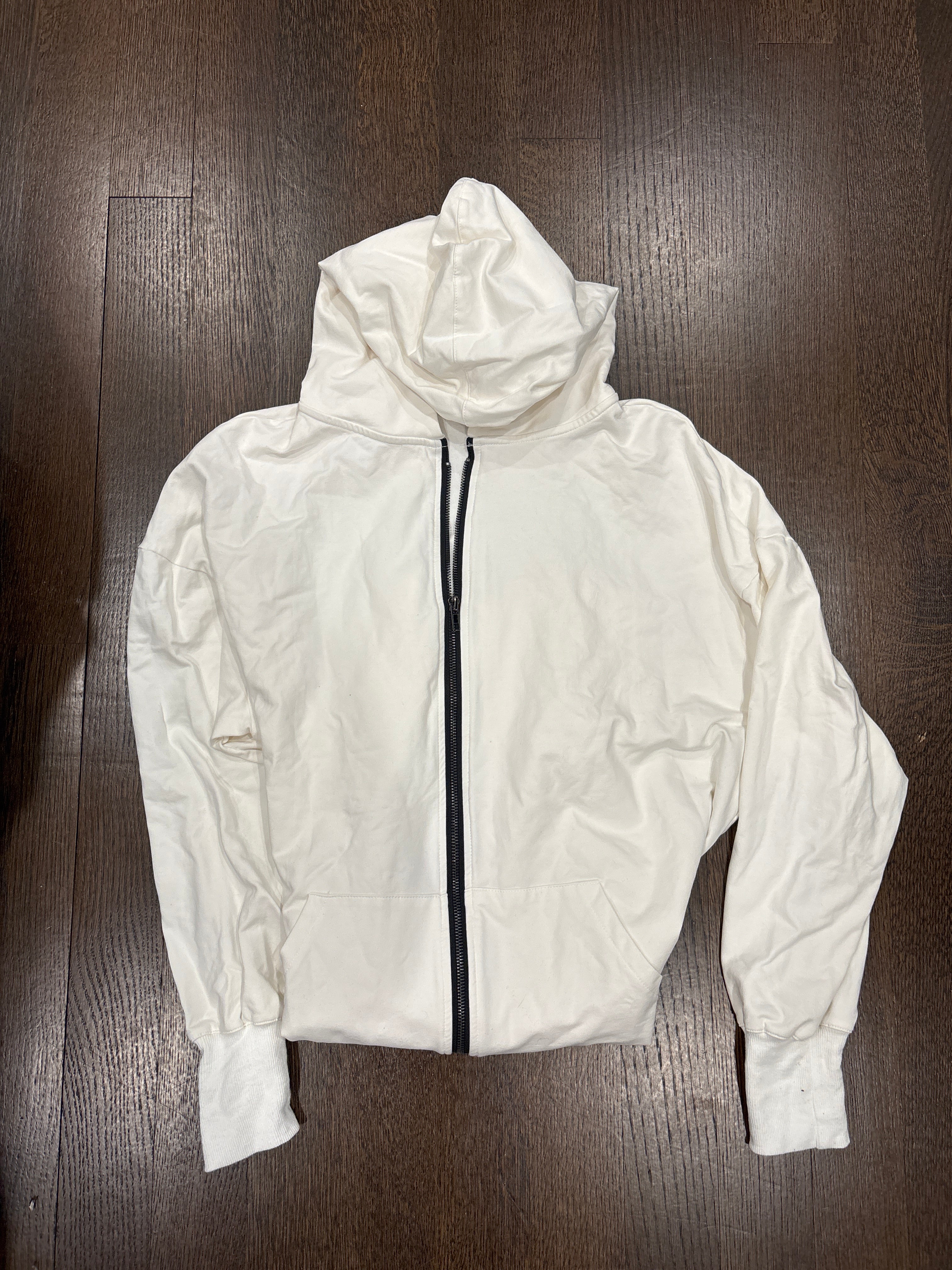 Dress Blank White Zip Up Sweatshirt Dress
