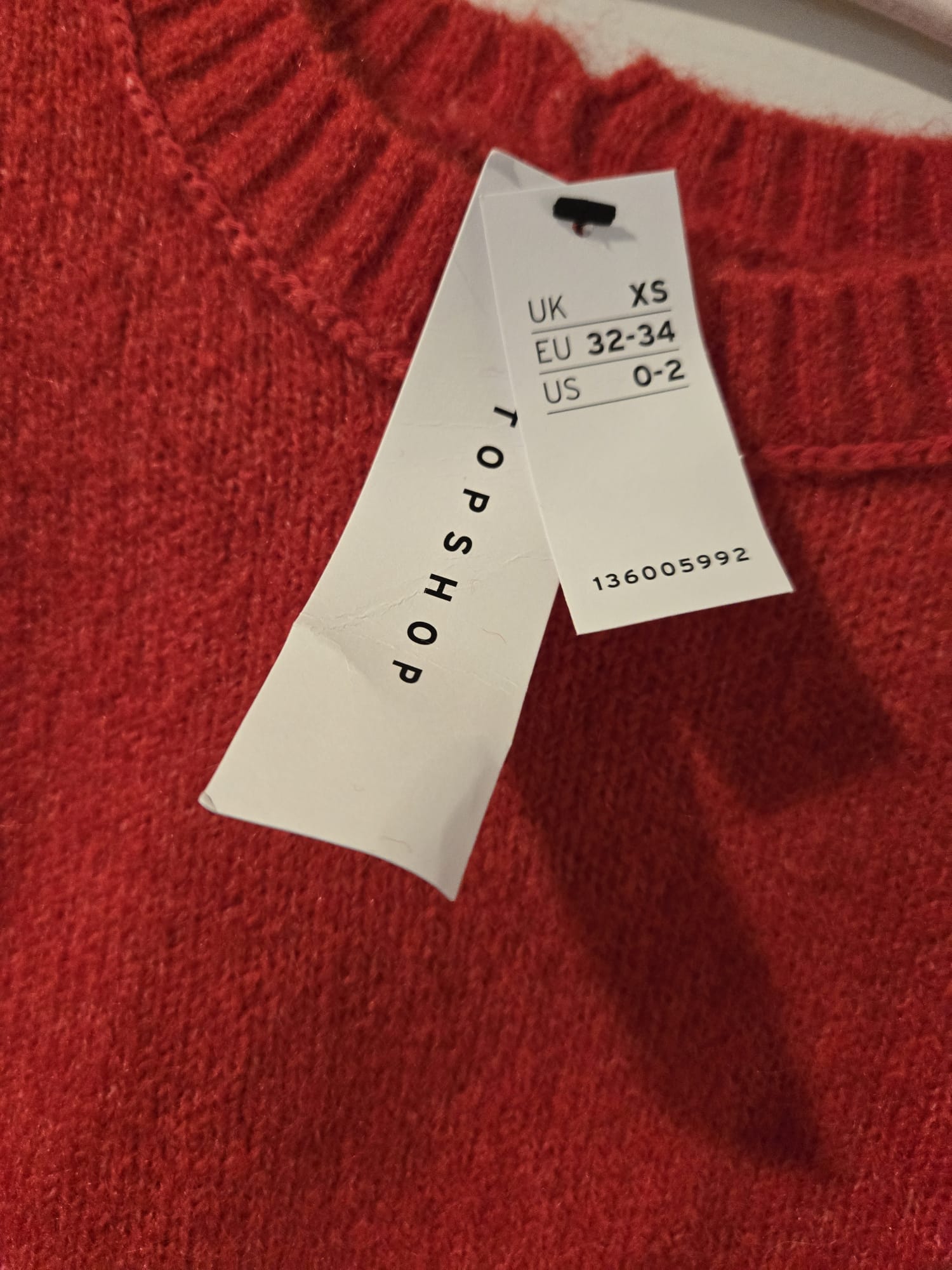 Topshop red sweater