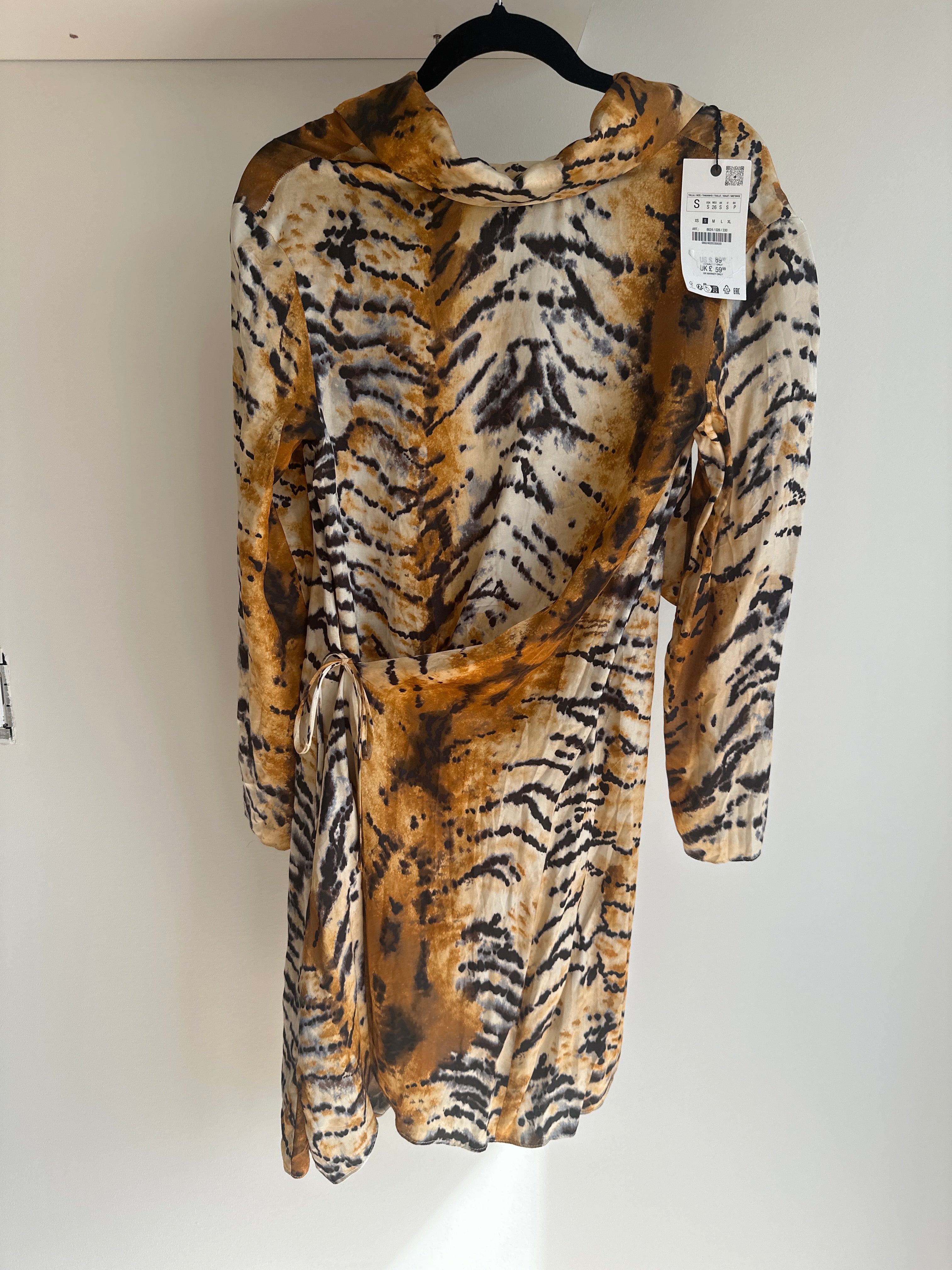 zara animal print dress