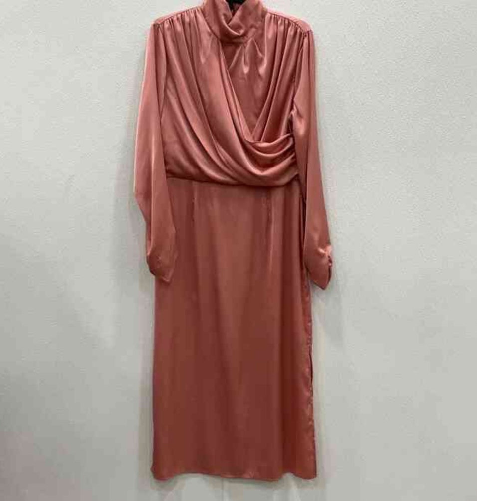 Alexia Admor Alexia Admor Womens Pink Silky Mock Neck Long Sleeve