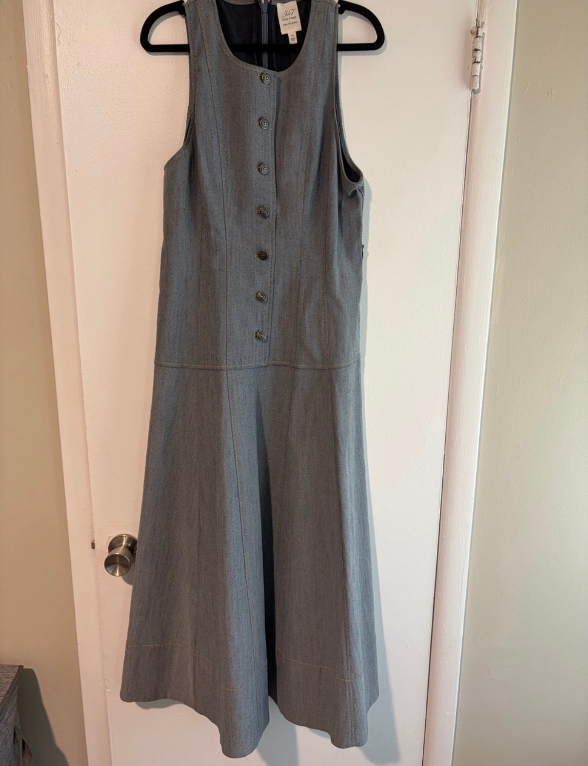 Cinq a sept Margaret Denim midi Dress size 10 NWOT