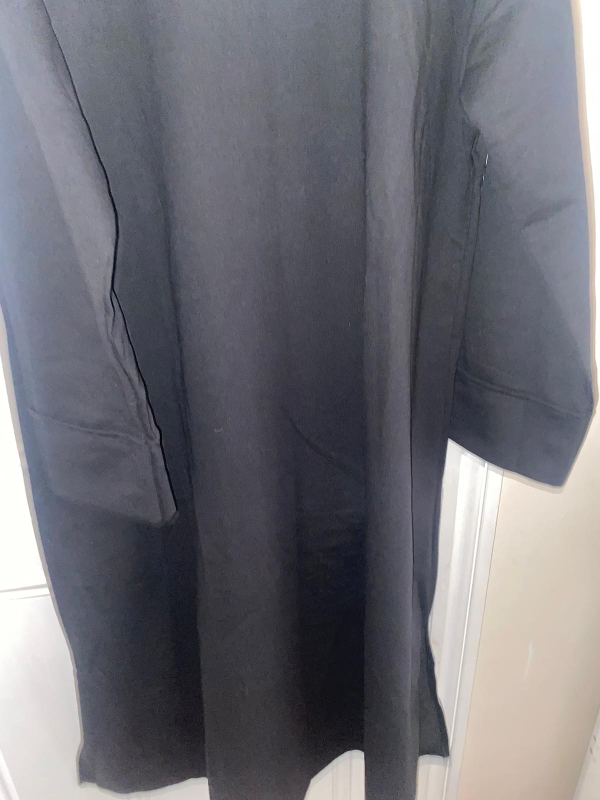 Modest Tracksuit Dress Set (Jumper dress with Trousers) (Black)