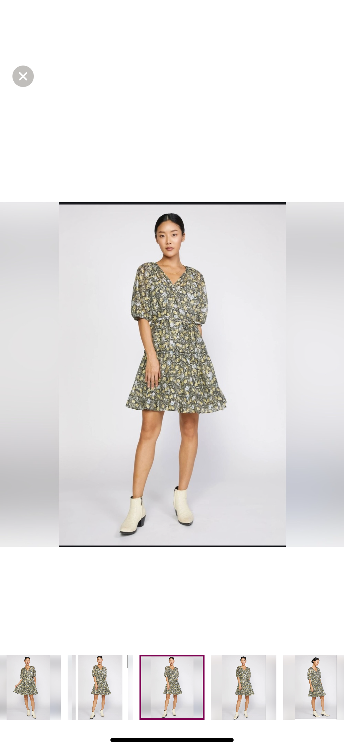 Current air baroque floral wrap dress NWT sz XS