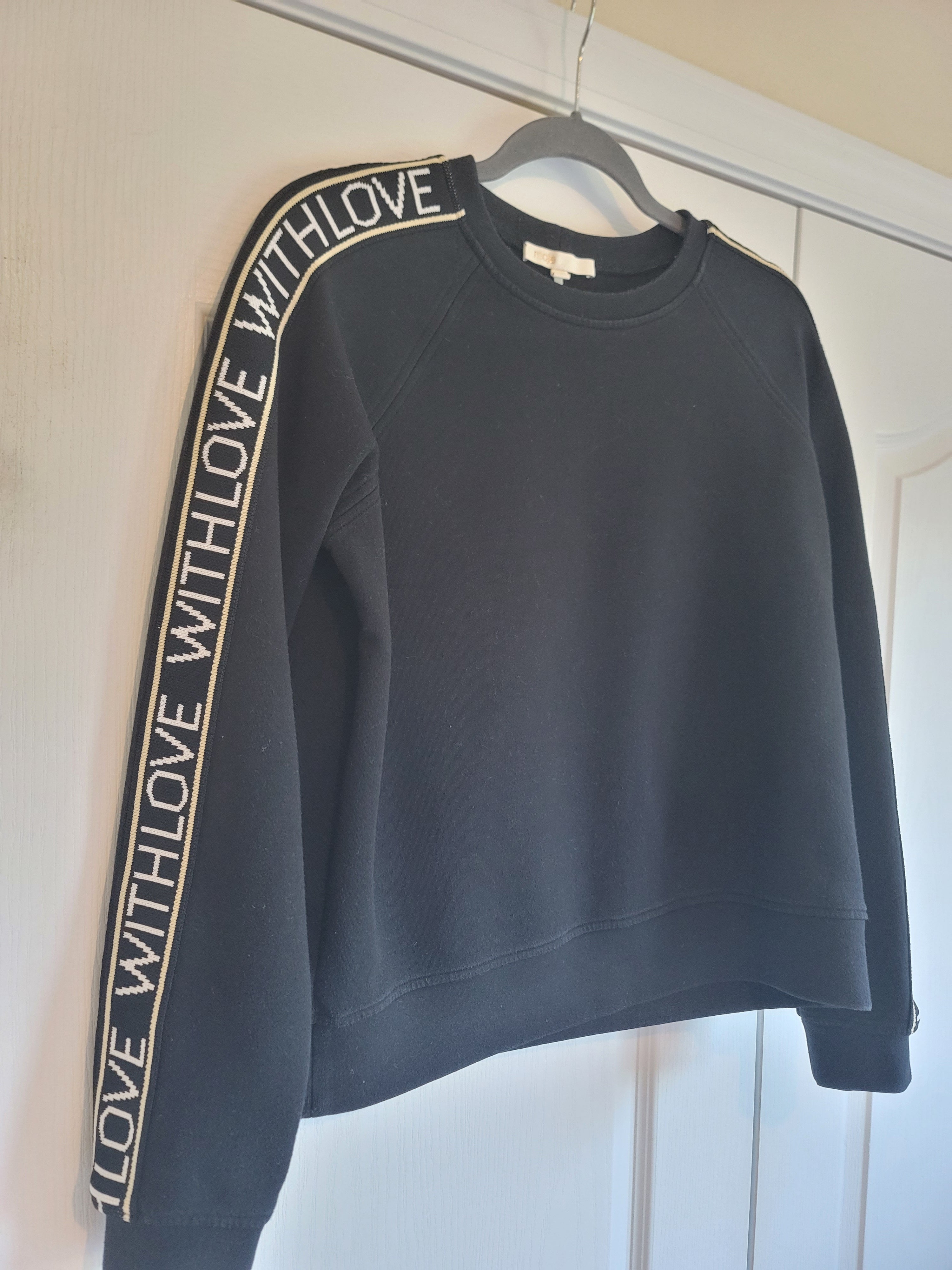 MAJE WOMENS BLACK SWEATSHIRT WITH LOGO