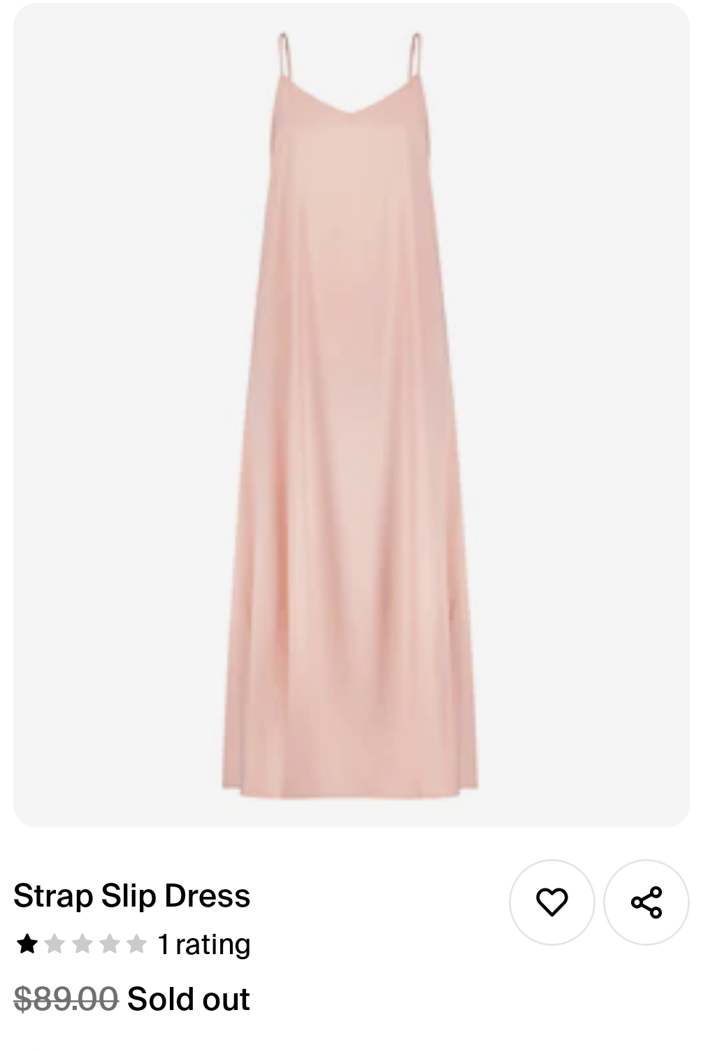 strap slip dress - coral