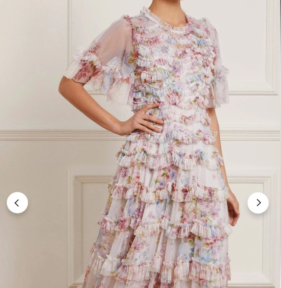 Needle and Thread Floral Wonder Ruffle Ballerina Dress