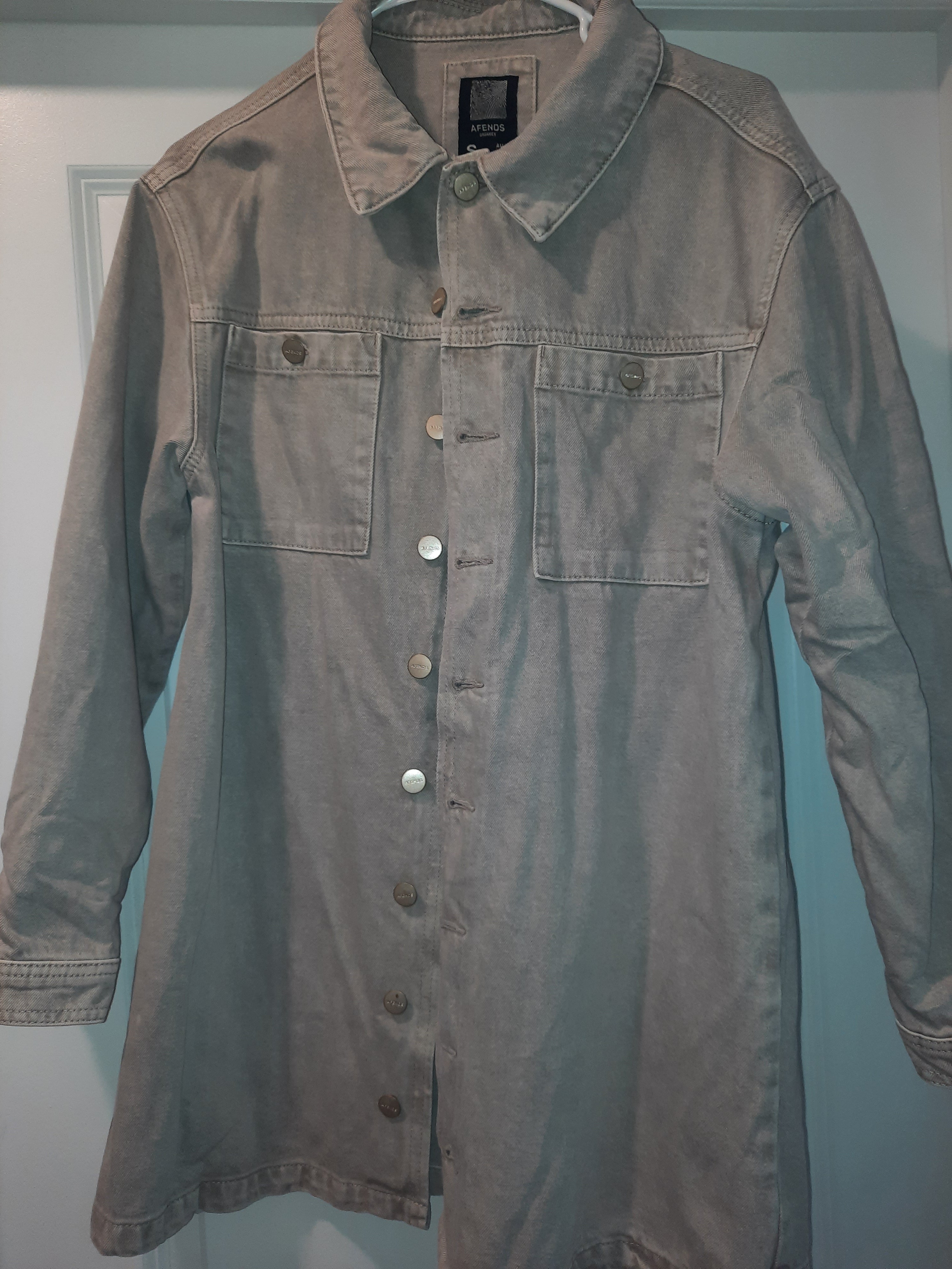 100 percent ORGANIC heavyweight cotton denim women overshirt/jacket