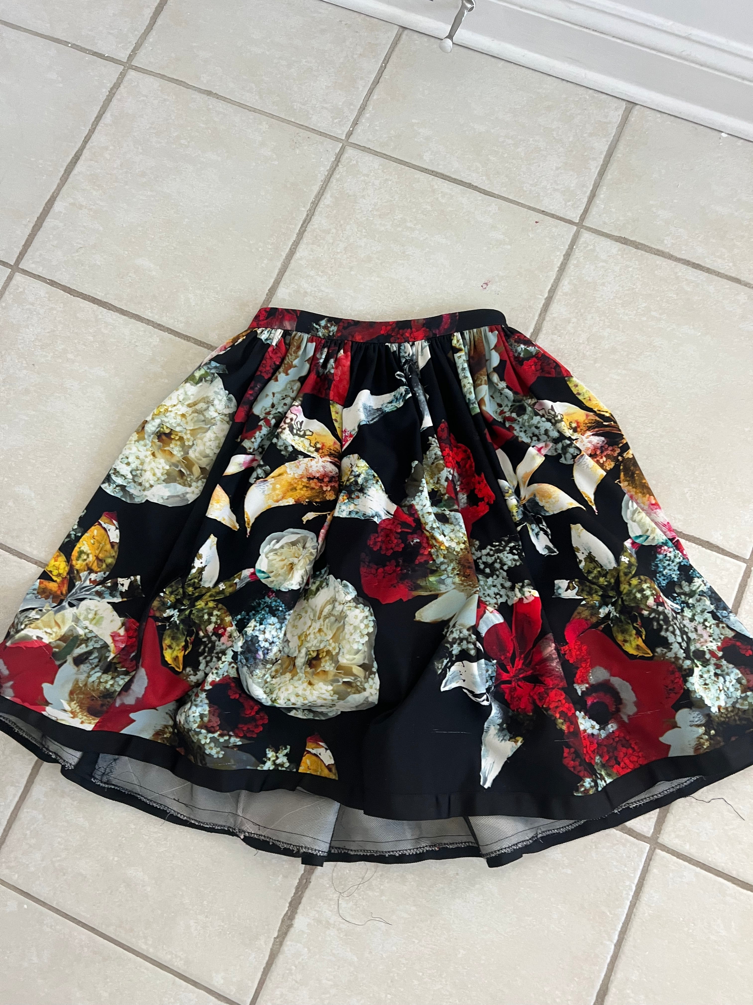 Alice & Olivia floural skirt