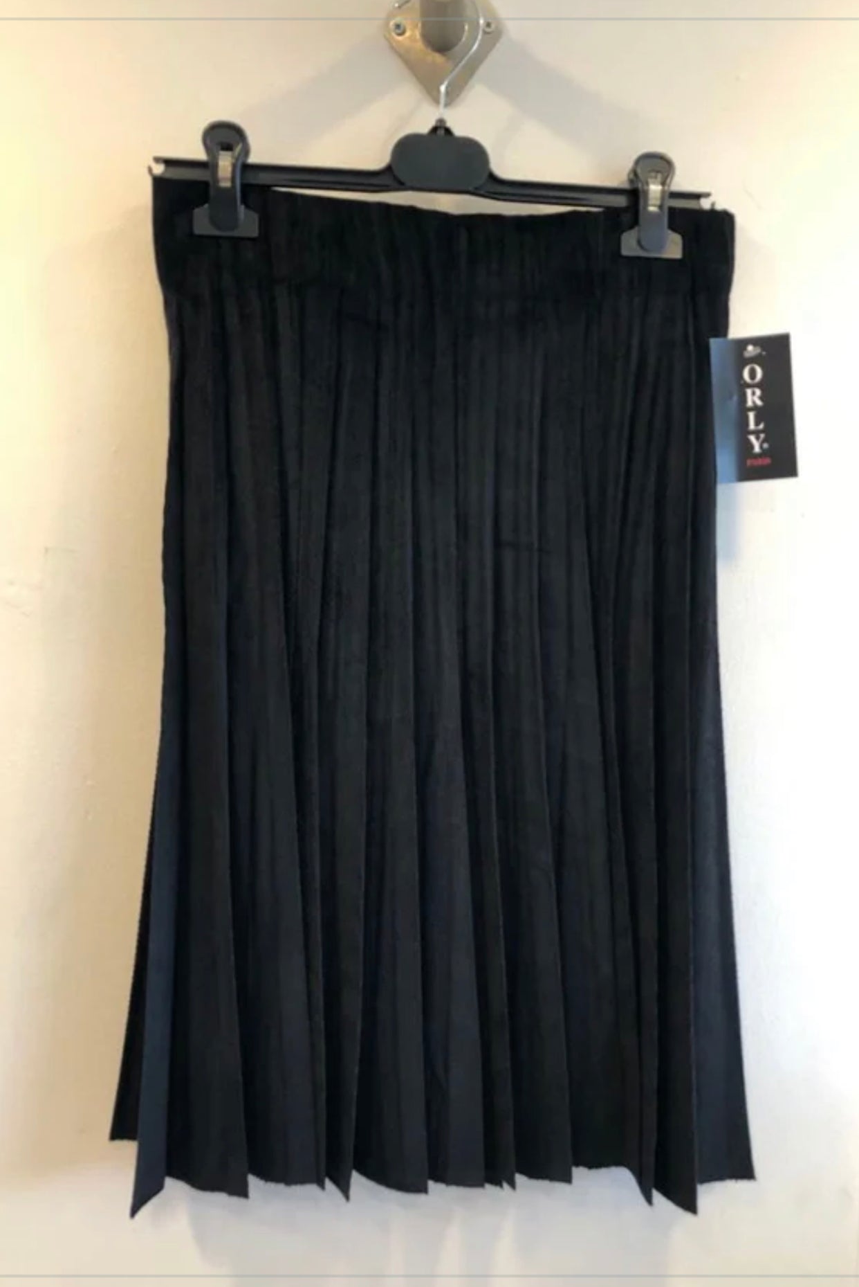 Black corduroy orly skirt