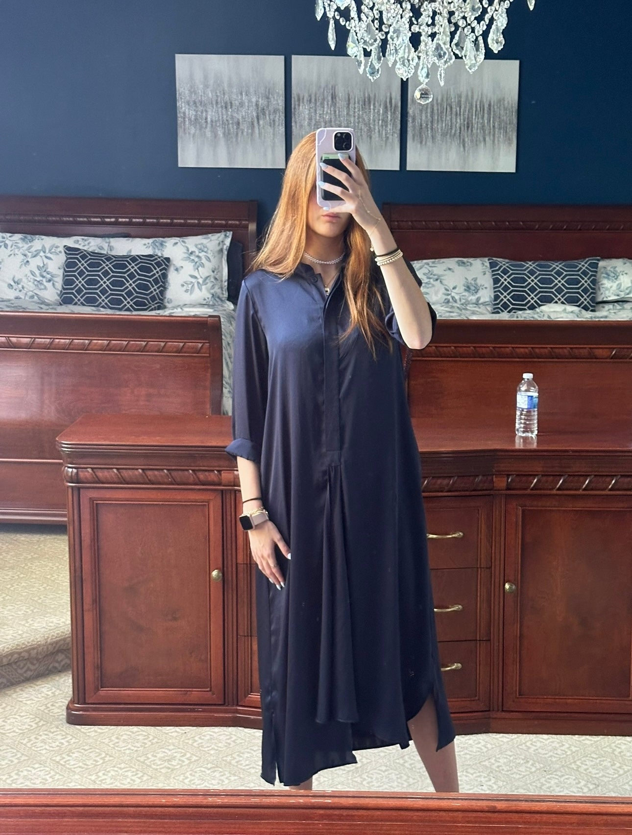 silk midi dress