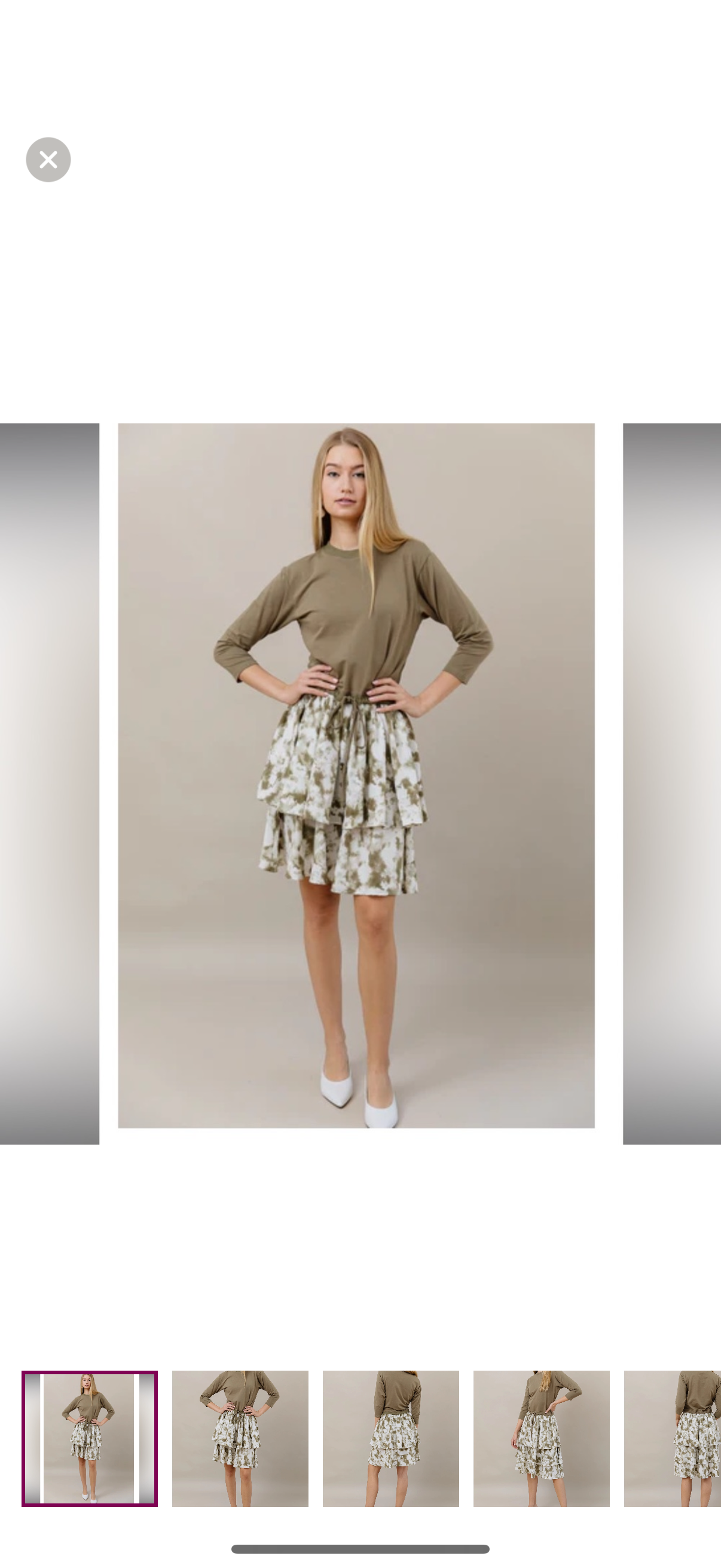 Apparalel layered dress in olive print 38” length NWT sweatshirt dress SIZE M