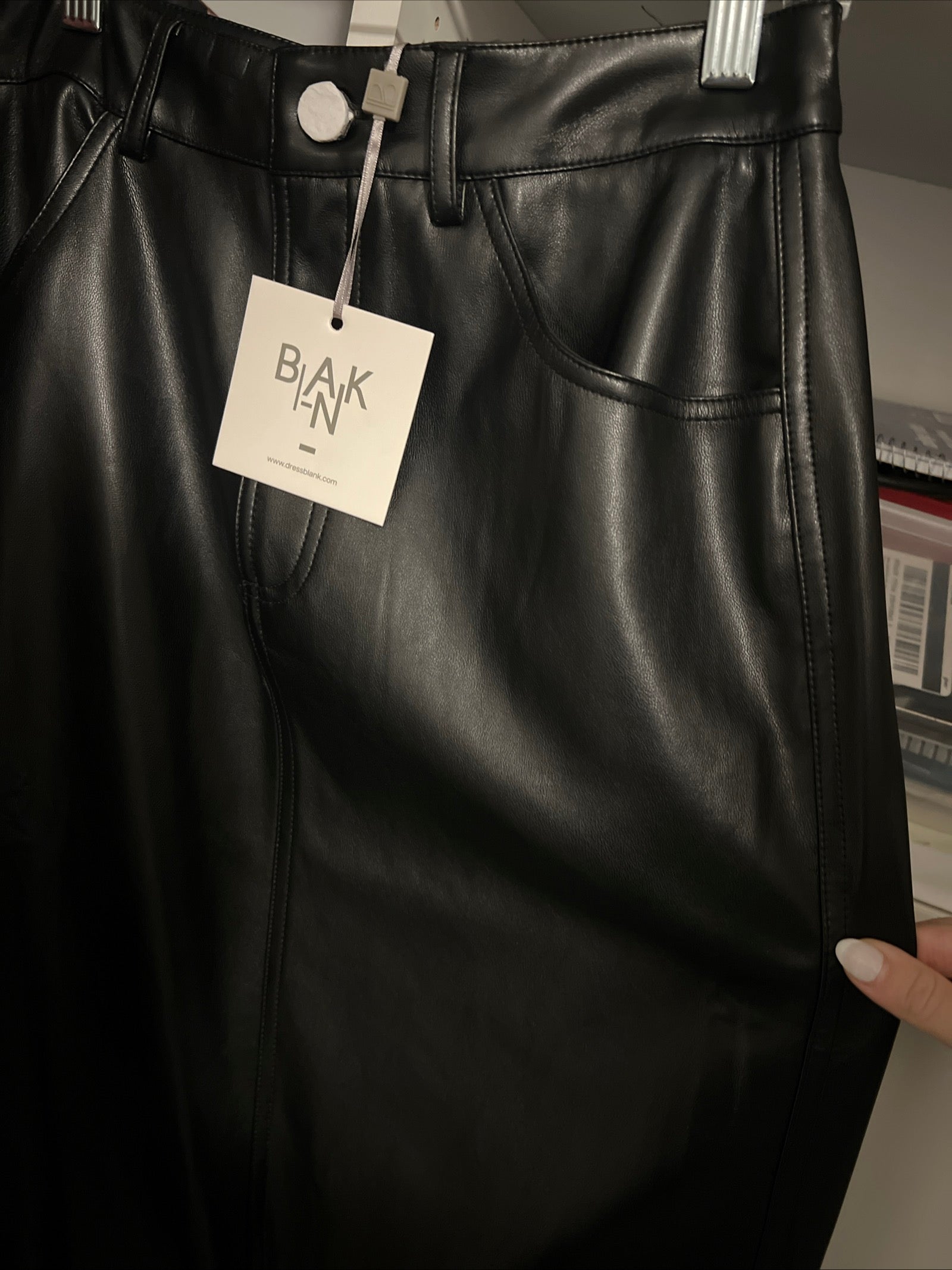 Women's Dress Blank Leather Midi Skirt size S $59