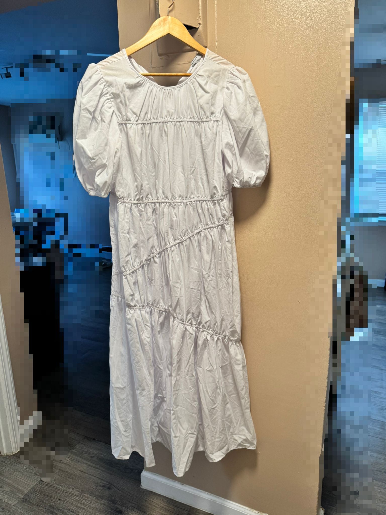 ASOS White Tiered Dress