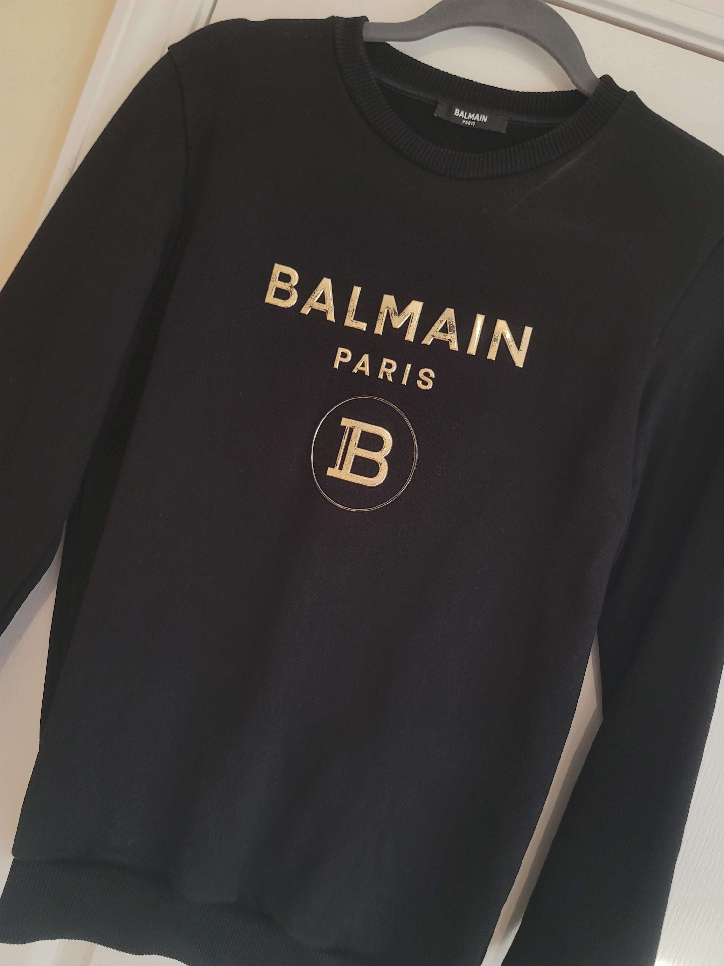 BALMAIN BLACK SWEATSHIRT