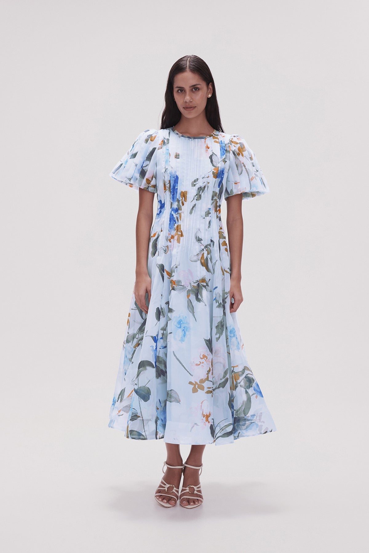 Aje Nova Pleated Midi Dress
