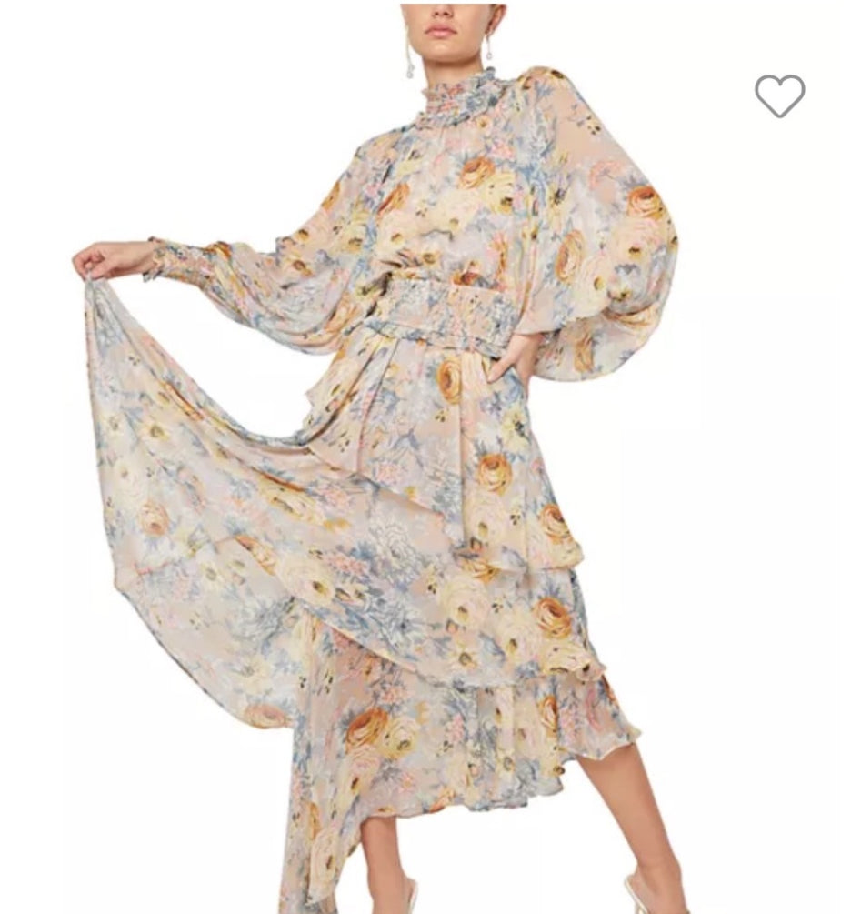 Elliat Astrid Asymmetric Tiered Dress, size XS.